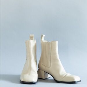 Sam Edelman Cream Ankle Booties